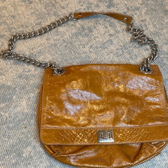 Nordstrom camel leather shoulder bag - Picture 1 of 7